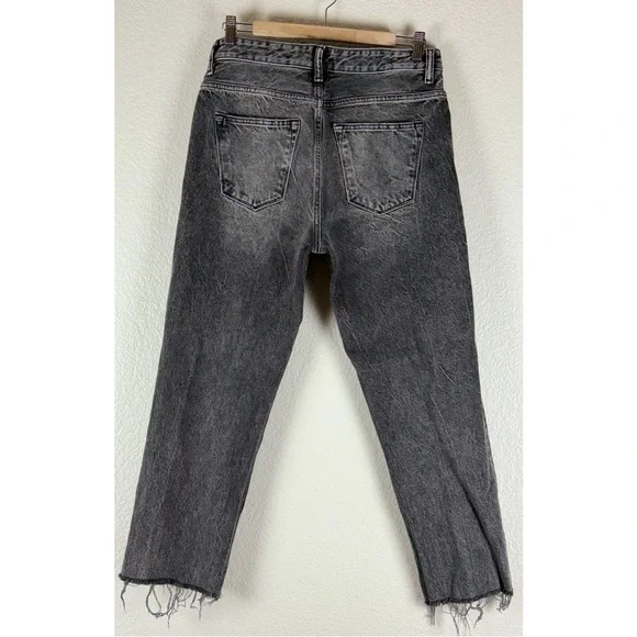 All Saints Women's Mast  Straight Leg Cropped Raw Hem Jeans, size 31 - Picture 3 of 7